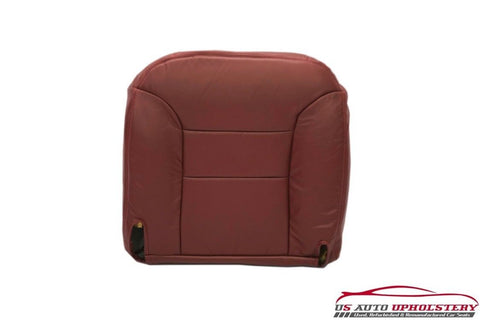 95-99 GMC Sierra 3500 4X4 SLT Diesel Dually Driver Bottom Leather Seat Cover RED - usautoupholstery