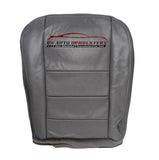 2002-2007 F250 F250 Lariat -Driver Bottom Replacement Leather Seat Cover GRAY - usautoupholstery