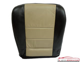 2000 Ford Excursion EDDIE BAUER Leather Driver Bottom Seat Cover 2Tone Black Tan - usautoupholstery