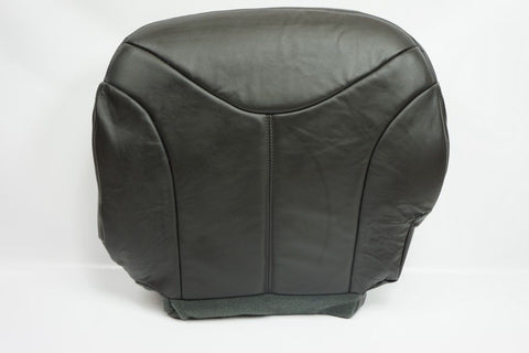 99-02 GMC Sierra 1500 3500 2500 SLT *Driver Bottom Leather Seat Cover Dark Gray* - usautoupholstery