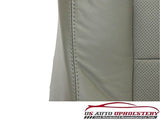 2001 Ford F350 F250 Lariat PERFORATED Driver Bottom LEATHER Seat Cover GRAY - usautoupholstery