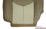 03-06 GMC Sierra Denali Quadrasteer Driver Bottom 2-TONE LEATHER Seat Cover TAN- - usautoupholstery