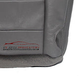 03-07 Ford F250 F350 Lariat Crew -Driver Side Bottom Leather Seat Cover Grey - usautoupholstery