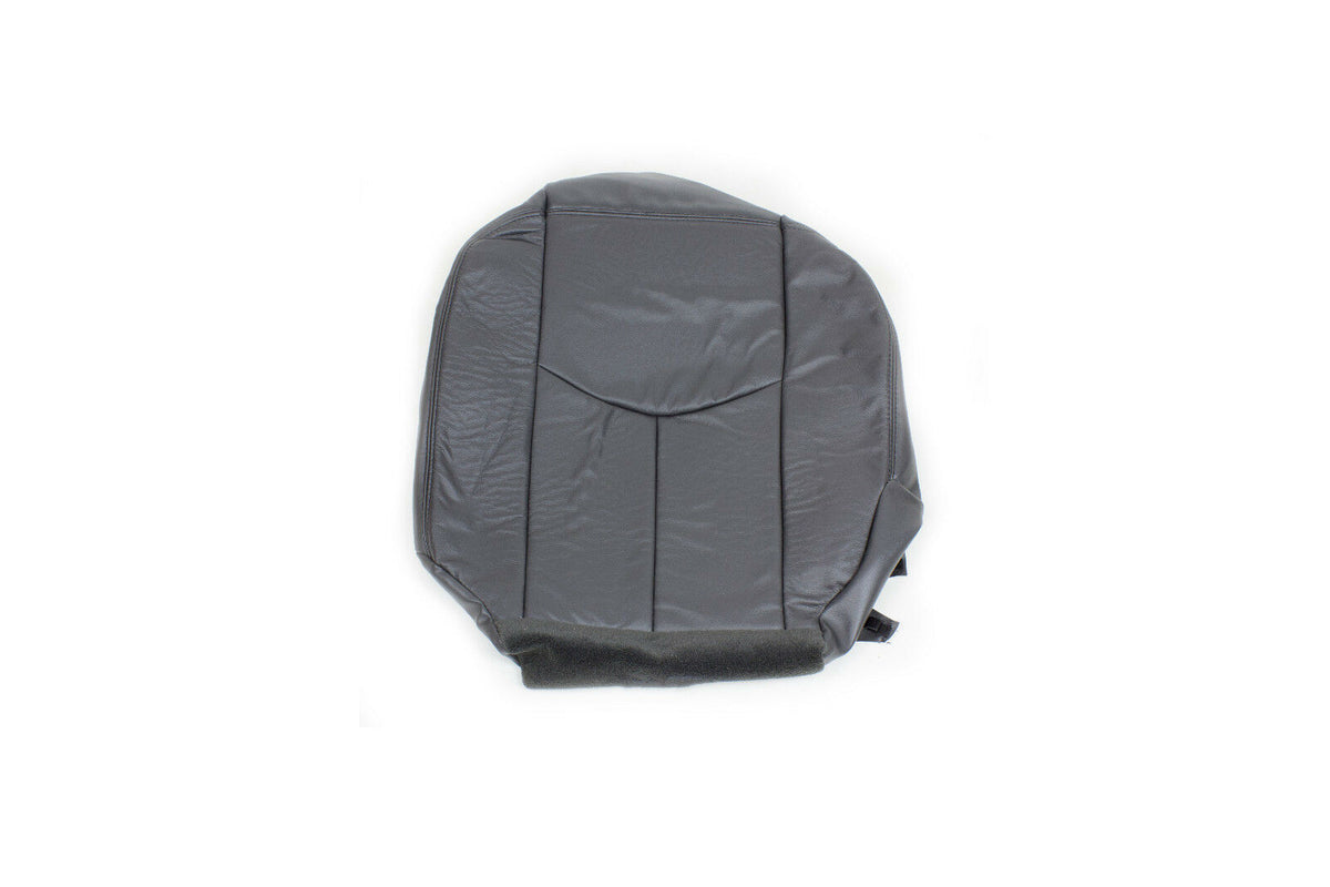 Driver Side Bottom Leather Seat Cover For Chevy Silverado 2005-2006 | Pewter Gray | Made In USA