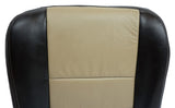 2000 Ford Excursion EDDIE BAUER Leather Driver Bottom Seat Cover 2Tone Black Tan - usautoupholstery