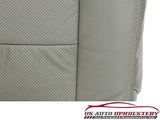 2001 Ford F350 F250 Lariat PERFORATED Driver Bottom LEATHER Seat Cover GRAY - usautoupholstery