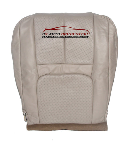 1999 Cadillac Escalade Driver Side Bottom PERFORATED Leather Seat Cover Shale - usautoupholstery