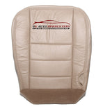 2002-2007 - Ford F250 F350 Lariat - Driver Bottom Leather Seat Cover - TAN . - usautoupholstery