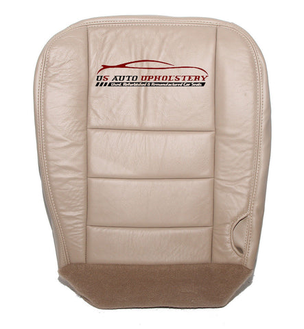 2002-2007 - Ford F250 F350 Lariat - Driver Bottom Leather Seat Cover - TAN . - usautoupholstery