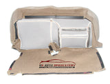 01 Ford Excursion Second Row Bench Bottom Replacement Leather Seat Cover TAN - usautoupholstery