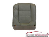 2001 Ford F350 F250 Lariat PERFORATED Driver Bottom LEATHER Seat Cover GRAY - usautoupholstery