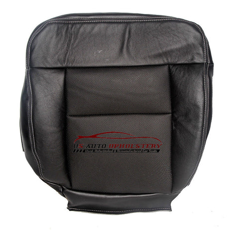 2004 Ford F-150 Lariat Driver Side Bottom Perforated Leather Seat Cover Black - usautoupholstery
