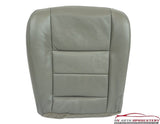 2004 2005 Ford F250 F350 Lariat 4X4 Driver Bottom Leather Seat Cover In GRAY - usautoupholstery