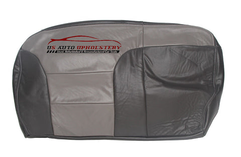 1999 Chevy Tahoe Z71 Second Row Bench 60 Bottom Leather Seat Cover 2-Tone Gray* - usautoupholstery
