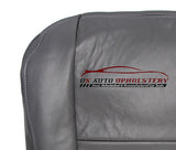 2002-2007 F250 F250 Lariat -Driver Bottom Replacement Leather Seat Cover GRAY - usautoupholstery