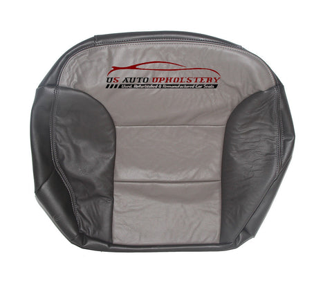 2000 Chevy Tahoe Second Row Passenger 40 Bottom Leather Seat Cover 2 Tone Gray - usautoupholstery