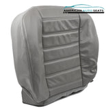 2005 2006 Hummer H2 SUT -Passenger Bottom Replacement Leather Seat Cover Gray - usautoupholstery