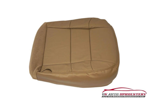 2000 Lincoln Navigator -Driver Side Bottom Replacement LEATHER Seat Cover Tan - usautoupholstery