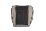 2007 Chrysler 200 300 Driver Side Bottom Leather Seat Cover 2 Tone Gray / Black - usautoupholstery