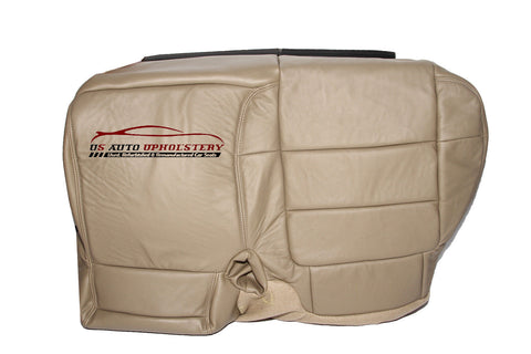 2001 Ford F250 Lariat Passenger Bench Bottom Replacement Leather Seat Cover Tan - usautoupholstery