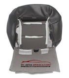 2000 Chevy Tahoe Second Row Passenger 40 Bottom Leather Seat Cover 2 Tone Gray - usautoupholstery