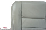 2004 2005 Ford F250 F350 Lariat 4X4 Driver Bottom Leather Seat Cover In GRAY - usautoupholstery