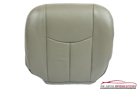 03-07 GMC Sierra 3500 SLT LT Diesel *Driver Side Bottom LEATHER Seat Cover Gray* - usautoupholstery