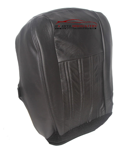 2004 Ford F250 F350 Harley Davidson Driver Side Bottom Leather Seat Cover BLACK - usautoupholstery