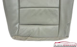 2004 2005 Ford F250 F350 Lariat 4X4 Driver Bottom Leather Seat Cover In GRAY - usautoupholstery