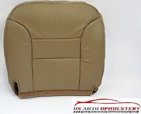 95-99 GMC Suburban 1500 -Driver Side Bottom Replacement LEATHER Seat Cover TAN - usautoupholstery