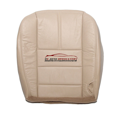 08 09 10 Ford F350 Diesel Lariat Driver Side Bottom LEATHER Seat Cover Camel TAN - usautoupholstery