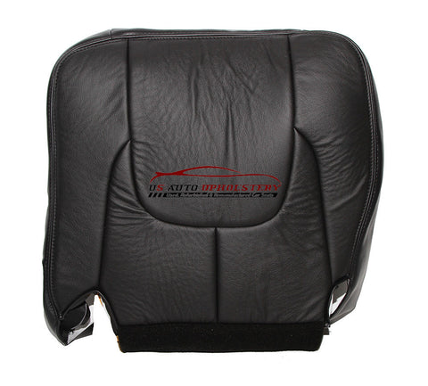 2003 Ram 3500 Laramie DRIVER Side Bottom Leather Seat Cover Dark Gray - usautoupholstery