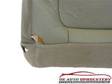 2001 Ford F350 F250 Lariat PERFORATED Driver Bottom LEATHER Seat Cover GRAY - usautoupholstery