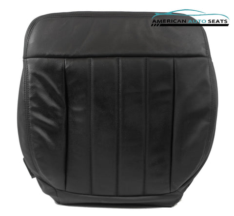 06 Ford F-150 Harley-Davidson Quad-Cab PASSENGER Bottom Leather Seat Cover BLACK - usautoupholstery