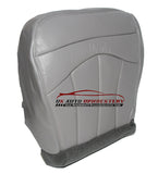 02 - Ford F-150 Lariat Super-Cab F150 Driver Bottom Leather Seat Cover GRAY - usautoupholstery