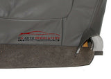2001-2003 Ford F150 Lariat DRIVER Bottom Replacement Leather Seat Cover Gray - usautoupholstery