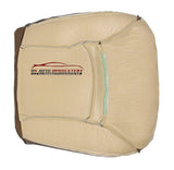 2000 2001 2002 Ford E150 Chateau Driver Bottom Vinyl Perforated Seat Cover Tan - usautoupholstery
