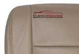 2002-2007 Ford F250 F350 Lariat Driver Bottom Perforated Leather Seat Cover TAN - usautoupholstery