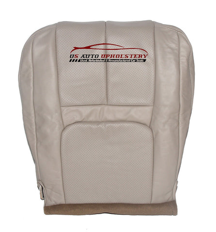 2002 Cadillac Escalade Driver Side Bottom PERFORATED Leather Seat Cover Shale - usautoupholstery