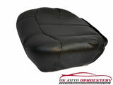2001 Chevy 2500HD 3500 LT Z71 Driver Side Bottom LEATHER Seat Cover Dark Gray - usautoupholstery