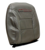 1995-1999 Chevy K1500 2500 Driver Side Lean Back Leather Seat Cover Pewter Gray - usautoupholstery