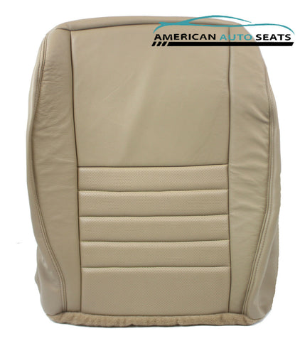 2003 Ford Mustang GT V8 -Driver Side Bottom Replacement Leather Seat Cover Tan - usautoupholstery
