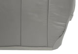 03, 04, 05, 06, 07 Chevy Silverado Driver Bottom Leather Seat Cover Pewter Gray - usautoupholstery