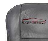03-07 Ford F250 F350 Lariat Crew -Driver Side Bottom Leather Seat Cover Grey - usautoupholstery