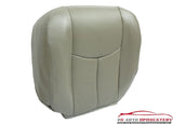 04-05 Chevy Tahoe Z71 DRIVER Leather Bottom heated power Seat Cover pewter Gray - usautoupholstery