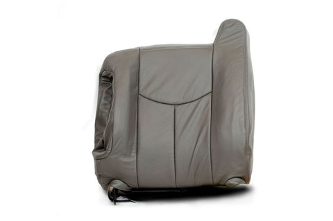 2006 Chevy Silverado 2500 3500 LT LS -Driver LEAN BACK Leather Seat Cover Gray - usautoupholstery