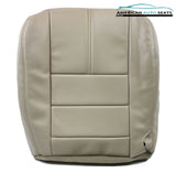 2008 Ford F250 F350 Lariat Passenger Bottom Leather Seat Cover Stone Gray - usautoupholstery