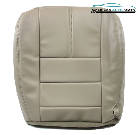 2008 Ford F250 F350 Lariat Passenger Bottom Leather Seat Cover Stone Gray - usautoupholstery