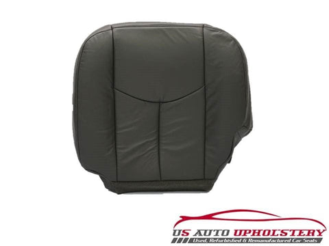 03-07 GMC 1500HD 2500HD SLT Z71 *Driver Side Bottom LEATHER Seat Cover Dark Gray - usautoupholstery