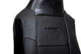 2003 2004 F250 4X4 Lariat 5.4L V8 GAS -Driver Lean Back Leather Seat Cover BLACK - usautoupholstery